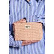 Hindbag Leon Geweven Toilettas - Koraalroze