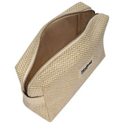 Hindbag Leon Woven Toiletry Bag - Nude Beige