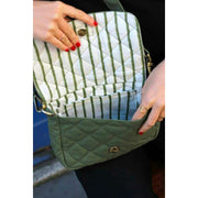 Hindbag Margault Quilted Shoulder Bag - Olive Green