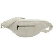 Hindbag Sasha Large Velvet Bum Bag - Cream