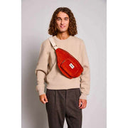 Sac Banane Hindbag Sofia XL - Velours Brique Orange
