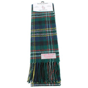 Ingles Buchan Scott groene lamswollen sjaal - groen/blauw/wit