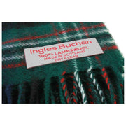 Ingles Buchan Scott groene lamswollen sjaal - groen/blauw/wit
