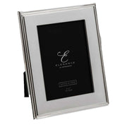 Juliana Elegance Silver Plated Rib Edge Photo Frame 5 x 7 - White/Silver