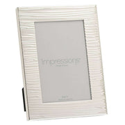 Juliana Impressions Ripple Texture Silver Plated Frame 4 x 6 - Silver/White
