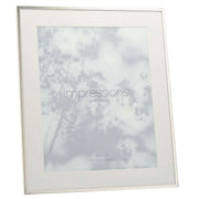 Juliana Impressions Silver Plated White Border Photo Frame 8 x 10 - Silver/White