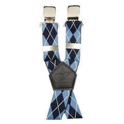 Knightsbridge Neckwear XL Argyle Clip Style Braces - Blue
