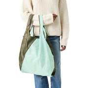 Lefrik Offcut Shopping Bag - Olive Green/Dream Blue