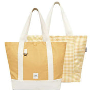 Lefrik Strata Reversible Vichy Shopper Bag - Mustard Yellow