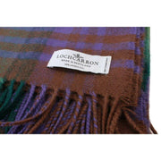 Couverture en laine d'agneau Locharron of Scotland Borders Isle of Skye - Violet/Vert
