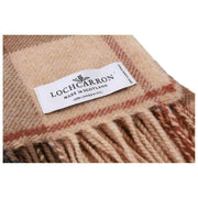 Locharron of Scotland Borders Saskatchewan lamswollen deken - beige/bruin/groen