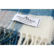 Locharron of Scotland Borders Stewart Dress Couverture en laine d'agneau – Bleu/crème