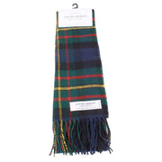 Locharron of Scotland Bowhill Maclaren Modern Lambswool Tartan Scarf - Green/Blue/Yellow/Red