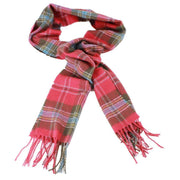 Locharron of Scotland Bowhill Maclean of Duart Weathered Lambswool Tartan Scarf - Red/Green/Blue