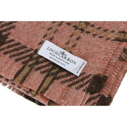 Locharron of Scotland Bracken Lochaber Couverture en laine britannique – Rose blush/marron