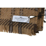 Locharron of Scotland Bracken Lochaber Couverture en laine britannique – Crème perlée/beige