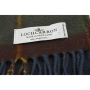 Locharron of Scotland Darwin Macleod of Harris Écharpe en laine d'agneau antique - Bleu/Vert foncé