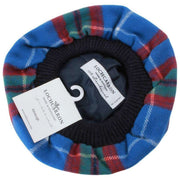 Locharron of Scotland Edinburgh Lamswol Tam - Blauw/Rood/Groen