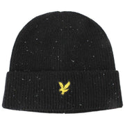 Lyle & Scott Donegal Schal und Mütze Geschenkset – Jet Black