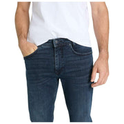 MAC Jeans Arne Recycled Denim Jeans - Deep Blue Authentic Used