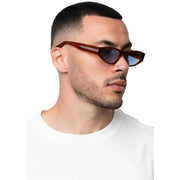 MessyWeekend Blade Sunglasses - Havana Brown/Blue