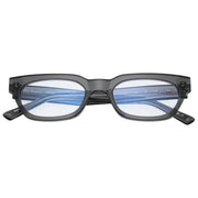MessyWeekend Jenner Blaulicht-Lesebrille – Klar/Aschgrau