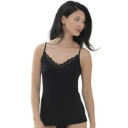 Mey Luise Lace Spaghetti Vest  - Black