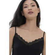 Mey Luise Lace Spaghetti Vest  - Black
