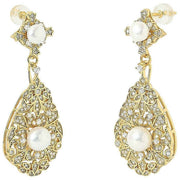 Pearls of the Orient Perlenohrringe im Vintage-Stil – Gold/Weiß/Silber