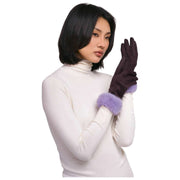 Powder Bettina Wildlederimitat-Handschuhe – Damson Purple