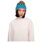 Poeder Fair Isle muts - Teal Mix