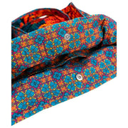 Powder Lux fluwelen gewatteerde draagtas - Chrysant blauw