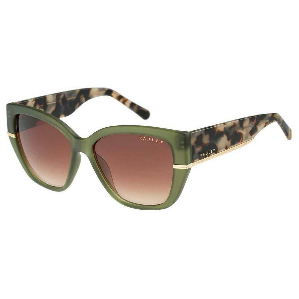 Radley London Square Cat Eye Cut Away Detail Sunglasses - Green/Cream Tort Radley London Green/Cream Tort Womens Square Cat Eye Cut  main image 4