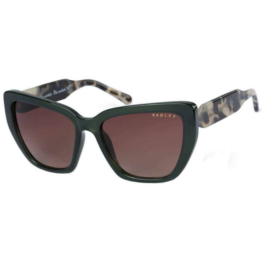 Radley London Square Cat Eye Cut Away Detail Sunglasses - Green/Cream Tort Radley London Green/Cream Tort Womens Square Cat Eye Cut  main image 3