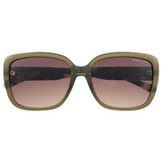 Radley London Square Eye Wrap Sunglasses - Green/Cream Tort
