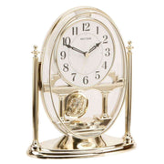 Rhythm Collumn Design Mantel Clock - Gold