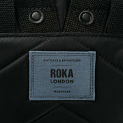 Roka Bantry B Small All Black Recycled Nylon Backpack - Black/Airforce Grey