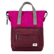 Roka Bantry B Small Creative Waste Two Tone Recycled Nylon Backpack - Plum Purple/Candy Pink