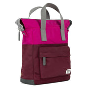 Roka Bantry B Small Creative Waste Two Tone Recycled Nylon Backpack - Plum Purple/Candy Pink