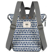 Roka Bantry B Small Denim Rain Recycled Canvas Backpack - Blue/White