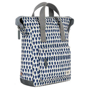 Roka Bantry B Small Denim Rain Recycled Canvas Backpack - Blue/White