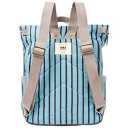 Roka Canfield B Mittelgroßer Rucksack aus recyceltem Canvas – Blau gestreift