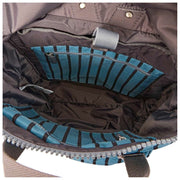Roka Canfield B Mittelgroßer Rucksack aus recyceltem Canvas – Blau gestreift