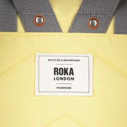 Roka Canfield B Medium Recycled Nylon Backpack - Citron Yellow