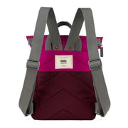 Roka Canfield B Small Creative Waste Two Tone Recycled Nylon Backpack - Plum Purple/Candy Pink