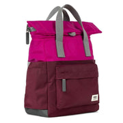 Roka Canfield B Small Creative Waste Two Tone Recycled Nylon Backpack - Plum Purple/Candy Pink