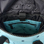 Roka Canfield B Kleiner Rucksack aus recyceltem Canvas – Blau/Blaue Herzen
