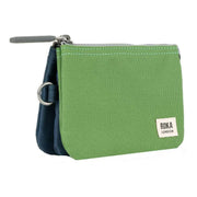 Roka Carnaby Small Creative Waste Two Tone Recycled Canvas Wallet - Deep Blue/Foliage Green