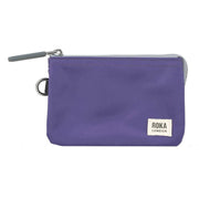 Roka Carnaby Small Creative Waste Two Tone Recycled Nylon Wallet - Black/Mulberry Purple