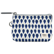 Roka Carnaby Small Denim Rain Recycled Canvas Wallet - Blue/White